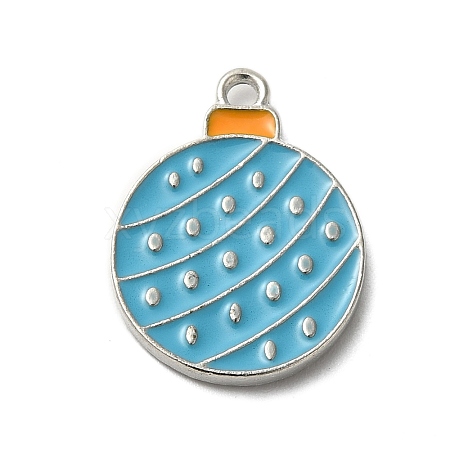 Winter Theme Alloy Enamel Pendants ENAM-M002-05W-P-1