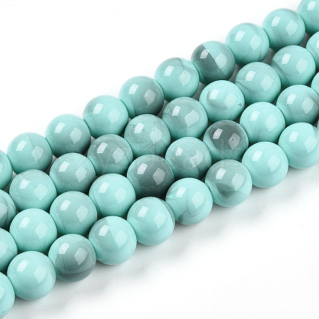 Baking Paint Glass Beads X1-DGLA-N013-10mm-04-1
