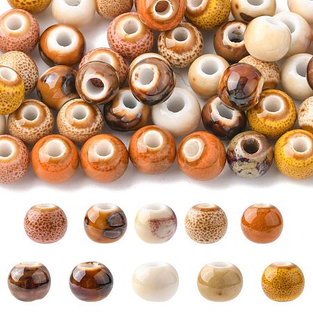 68Pcs 9 Colors Handmade Porcelain Beads PORC-FS0001-23B-1