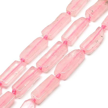 Natural Rose Quartz Beads Strands G-R422-09-1