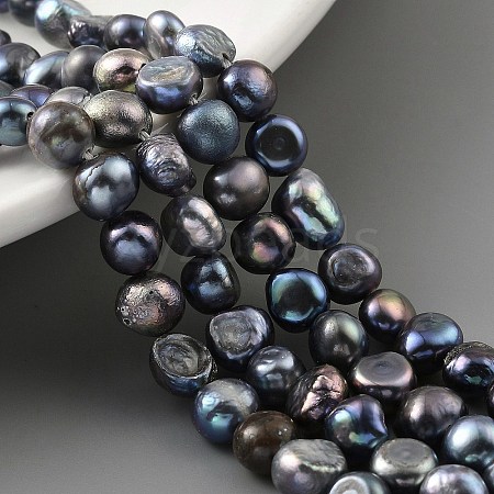 Dyed Natural Cultured Freshwater Pearl Beads Strands PEAR-A006-04G-1