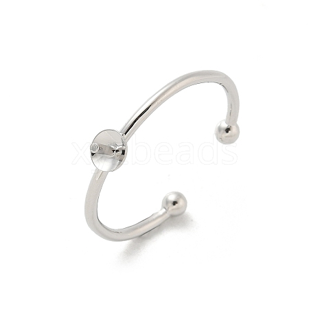Brass Cup Peg Open Cuff Ring Settings LS-KK-G518-02P-01-1