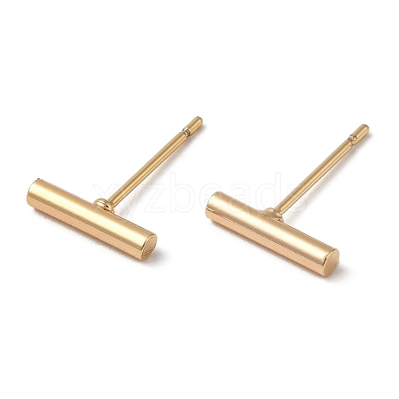 Brass Stud Earrings for Women Men KK-C028-23G-1