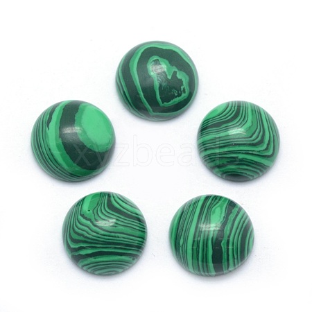 Synthetic Malachite Cabochons G-P393-R49-6MM-1