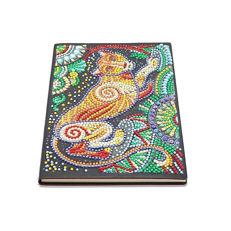 DIY Christmas Theme Diamond Painting Notebook Kits XMAS-PW0001-108L-1