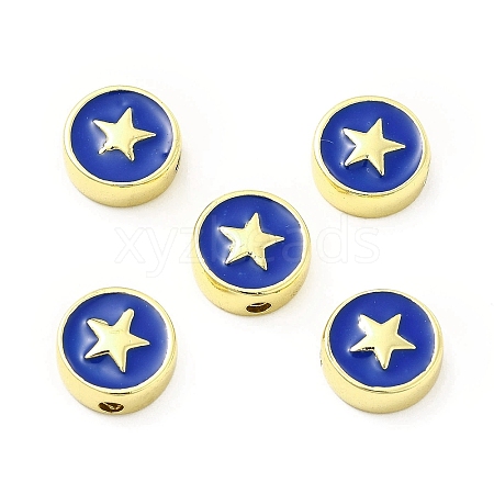 Brass Enamel Beads KK-E068-VB454-1-1