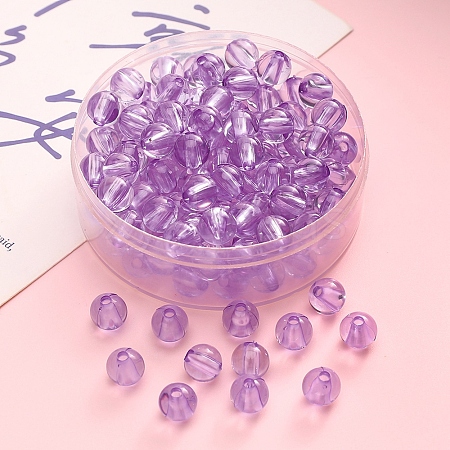 50Pcs Transparent Acrylic Beads PW-WG86E14-05-1