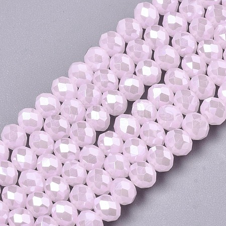 Electroplate Glass Beads Strands EGLA-A034-J6mm-A09-1