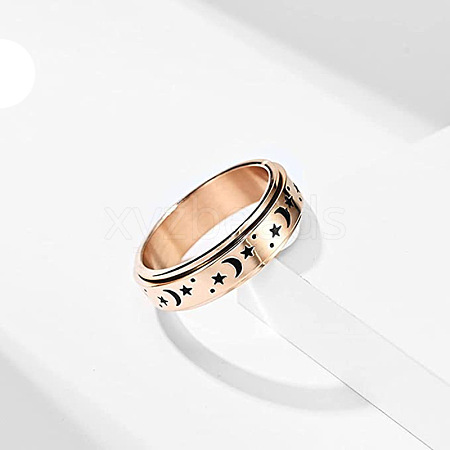 201 Stainless Steel Rotatable Finger Rings FS-WG1BCD7-09-1