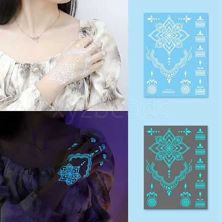 Luminous Removable Temporary Water Proof Tattoos Paper Stickers PW-WG69616-07-1