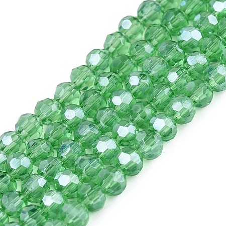 Electroplate Transparent Glass Beads Strands EGLA-A035-T3mm-A21-1