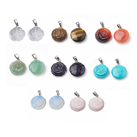 Natural & Synthetic Gemstone Pendants G-S343-M-1