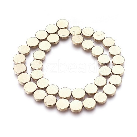 Electroplated Non-magnetic Synthetic Hematite Beads Strands G-P392-S07-1