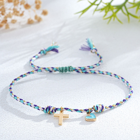 Brass Charm Bracelets LU5248-2-1