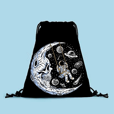 Printed Velvet Drawstring Backpacks PW-WG1E41E-01-1