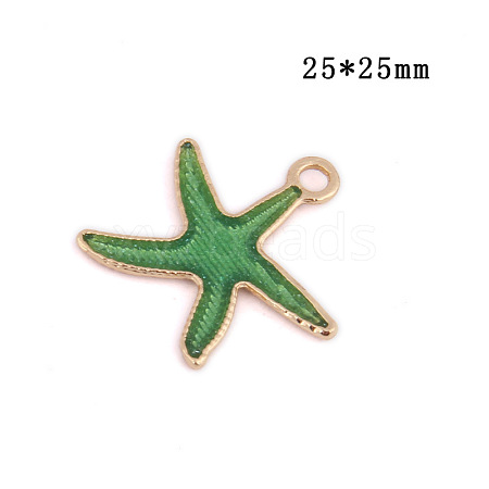 Alloy Enamel Pendants ENAM-TAC0001-36LG-03-1