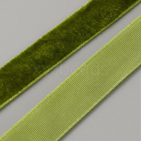 50 Yards Polyester Single Face Velvet Ribbon OCOR-WH0082-161C-1