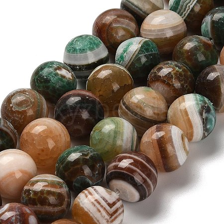 Dyed Natural Agate Beads Strands G-G175-A14-01-1