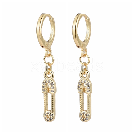 Brass Huggie Hoop Earrings EJEW-JE04187-05-1