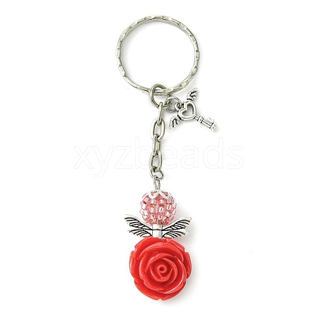 Resin & Alloy & Glass Keychain KEYC-MZ00015-01-1