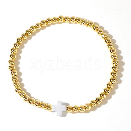 Stainless Steel Bead Stretch Bracelets for Women PB2663-3-1