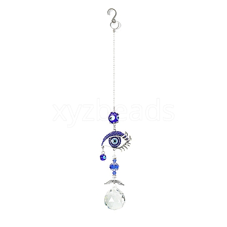 K9 Crystal Glass Big Pendant Decorations HJEW-PW0001-014C-1