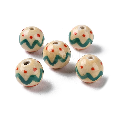 Handmade Porcelain Beads PORC-G011-07F-1