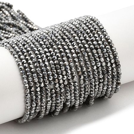 Electroplate Glass Beads Strands GLAA-H021-01A-FP08-1