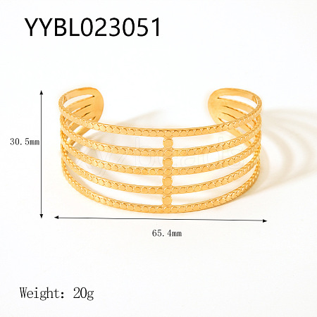 Hollow Titanium Steel Cuff Bangles for Women BS9100-2-1