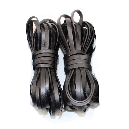 Flat Leather Jewelry Cord WL-WH0008-02B-01-1