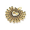 Brass Micro Pave Cubic Zirconia Pendants KK-Q006-35G-04-2