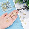 Unicraftale 40Pcs 2 Colors Brass Hexagon Bead Cap Bails KK-UN0001-24-2