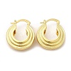 Rack Plating Brass Moon Hoop Earrings for Women EJEW-G342-14G-1