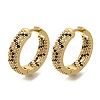 Rack Plating Brass Micro Pave Cubic Zirconia Hoop Earrings EJEW-H016-18G-1