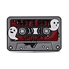 Cassette with Word Spooky Enamel Pins JEWB-I023-01A-1