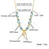 Stainless Steel Crystal Rhinestone Flat Round Pendant Glass Beaded Necklaces for Women GE4228-2-1