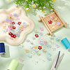 Fingerinspire 100Pcs 10 Colors Flower Polyester Ornament Accessories DIY-FG0005-33-5