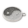 Alloy Rhinestone Pendants PALLOY-D290-22P-2