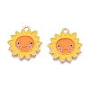 Thanksgiving Day Theme Alloy Enamel Pendants X-ENAM-T020-35C-1