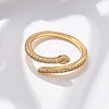 Brass Micro Pave Cubic Zirconia Finger Rings RJEW-C120-30A-G-2