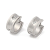 Non-Tarnish Round 304 Stainless Steel Hoop Earrings EJEW-M001-04P-1