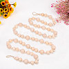 Gorgecraft 1 Set Round Natural Wood Beads Curtain Hanging Decorations AJEW-GF0003-53-6