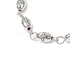 Tibetan Style Alloy Cross Charm Bracelets for Women Men BJEW-JB11413-5