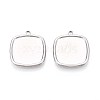 304 Stainless Steel Pendant Cabochon Settings STAS-T067-14P-1