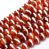 Tibetan Style Striped Pattern dZi Beads Strands TDZI-O005-10H-10mm-1