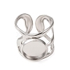 304 Stainless Steel Cuff Ring Components SA-CBA76C4-02P-03-2