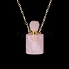 Natural Rose Quartz Perfume Bottle Pendant Necklace PW-WG2A891-05-1