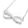 304 Stainless Steel Pendant Necklaces NJEW-E141-36-3