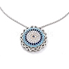 Brass Micro Pave Cubic Zirconia Pendant Necklaces NJEW-B079-03-3