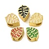 Brass Enamel European Beads KK-Z081-09-1